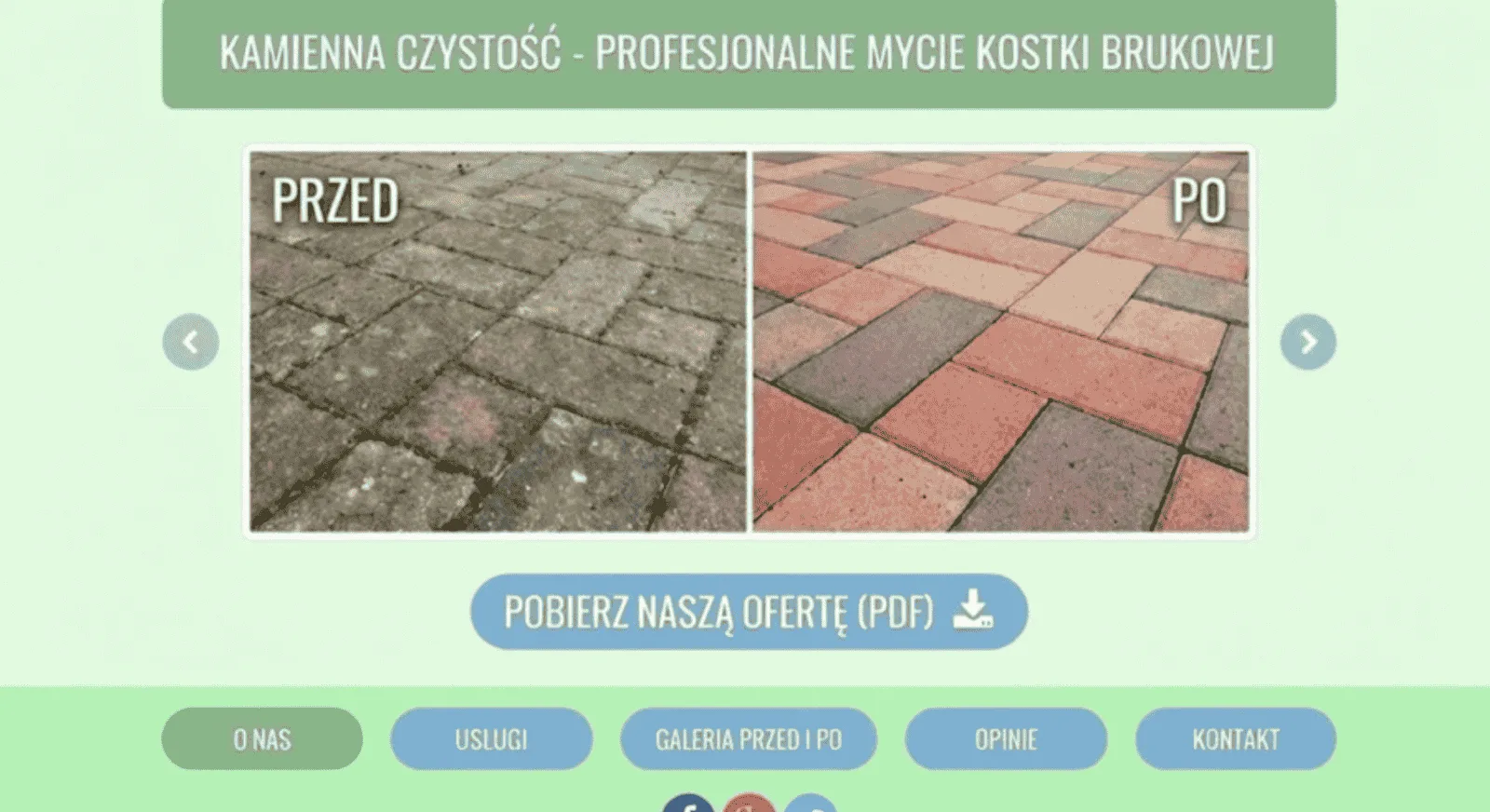 Strona internetowa przed przeprojektowaniem
